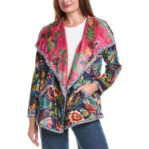 Johnny Was Multicolor Floral Lounge Jacket